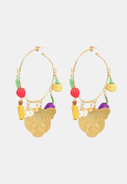 Jaguar within Fruits Earrings