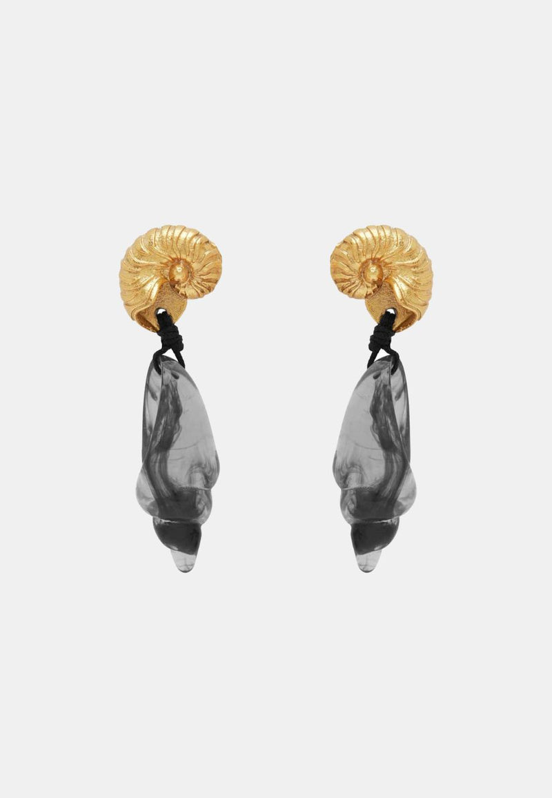 Reverie Resin Conch Drop Earrings