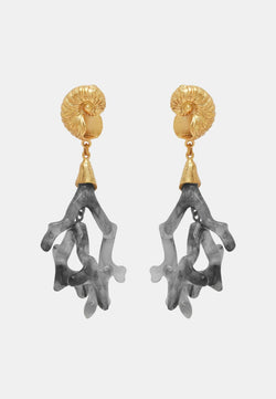 Reverie Resin Coral Drop Earrings