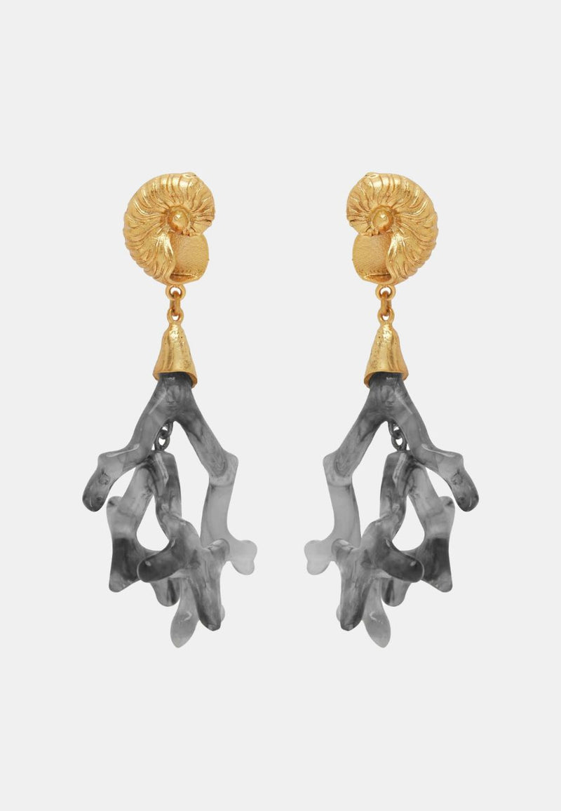 Reverie Resin Coral Drop Earrings