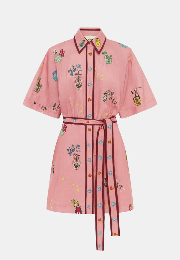 Timmy Embroidered Mini Dress