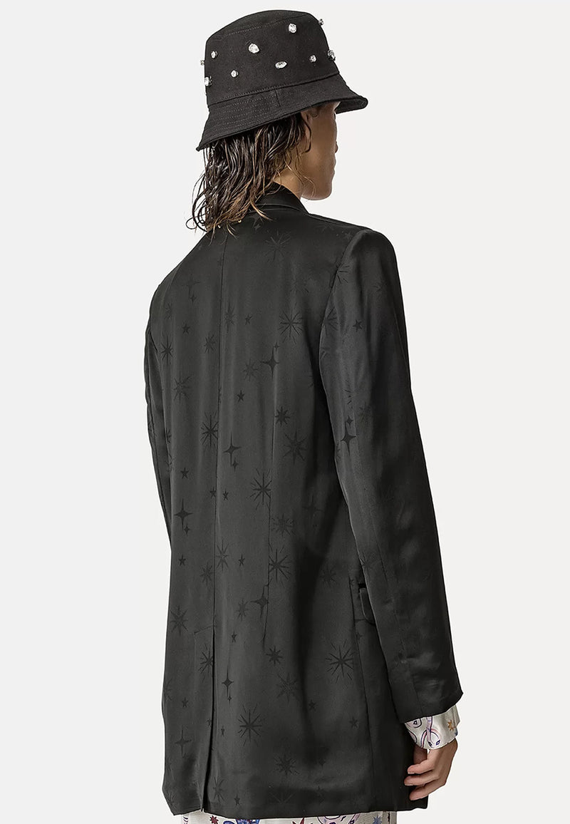 Étoile Satin Jacquard Oversized Blazer