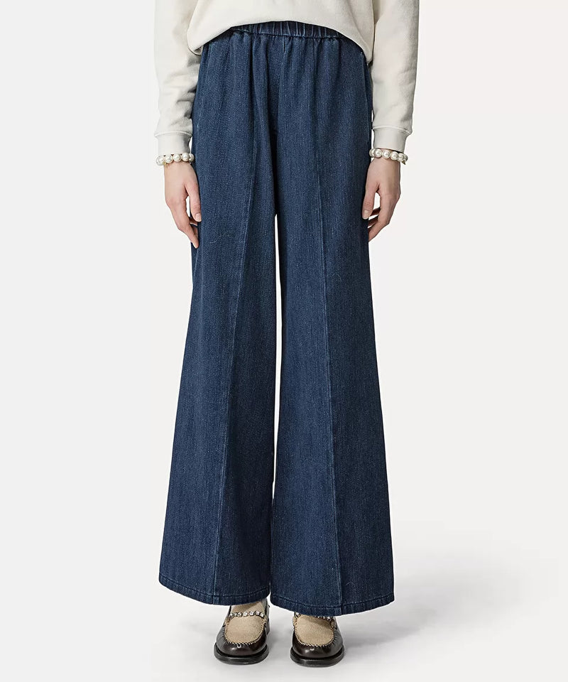 Calvary Cotton Denim Palazzo Pants