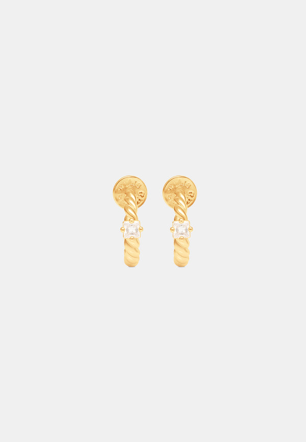 Thin Twist Hoops