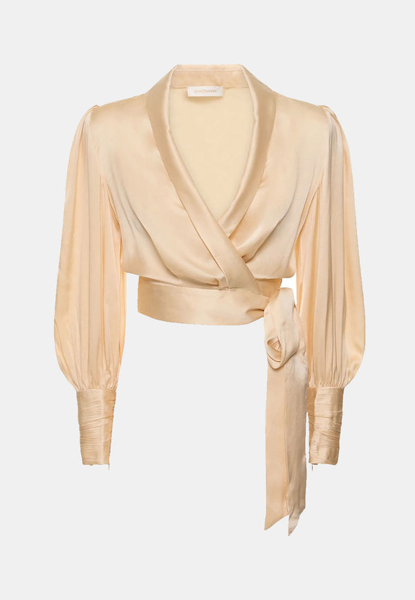 Silk Wrap Top