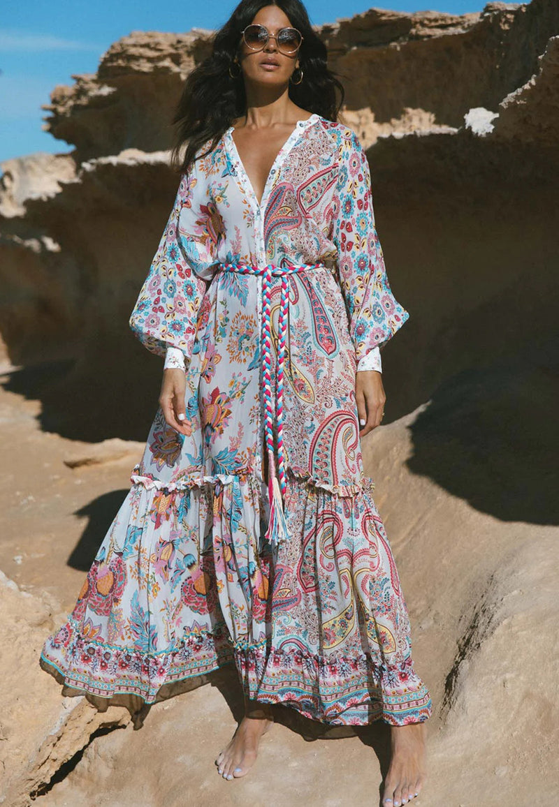 ANJUNA - Viscose Printed Short Dress